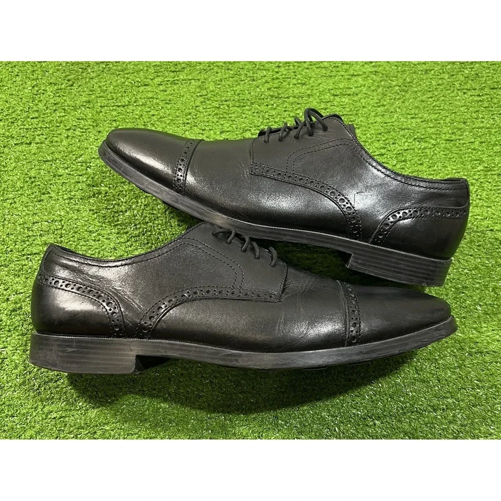 Cole Haan Grand OS Black Leather Dress Shoes 11 M Jefferson Grand Cap Toe Oxford
